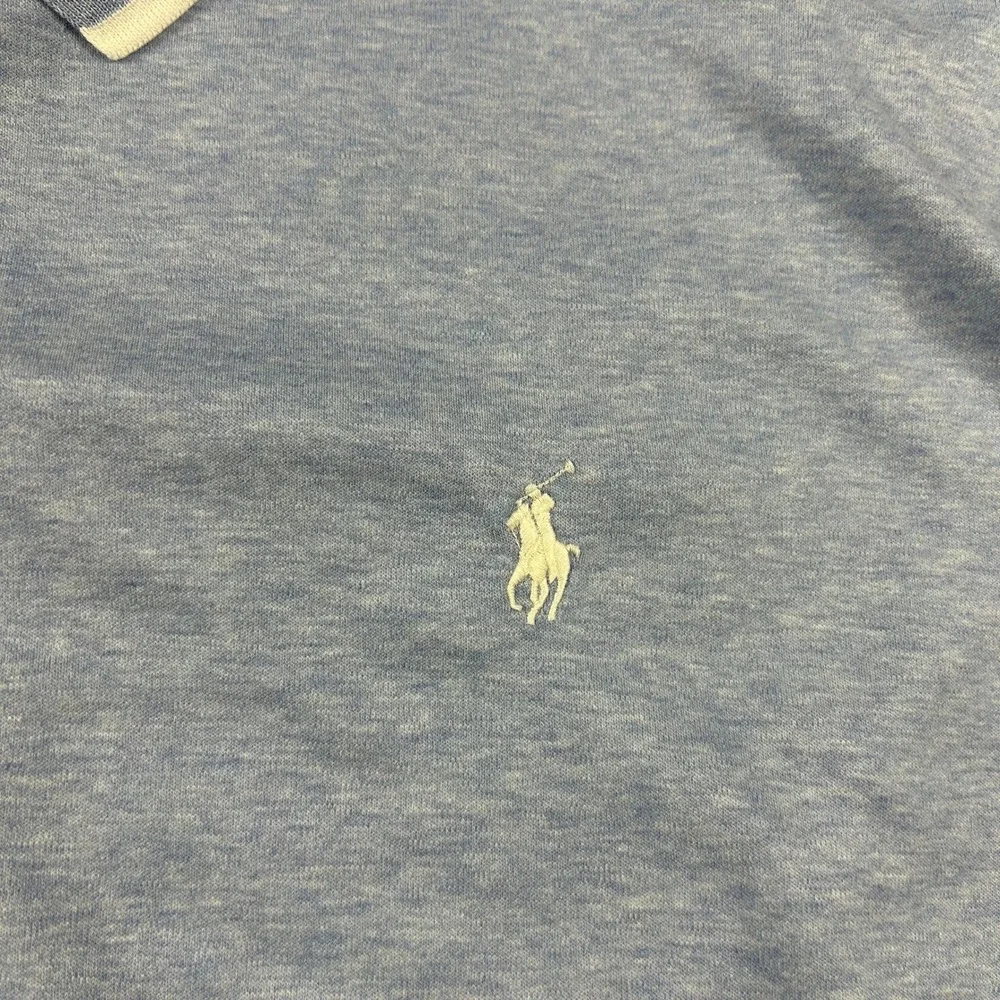 Polo Ralph Lauren‎ Long Sleeve Polo Mens 2XB Blue Heathered Cotton Big & Tall